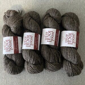NWT Erika Knight Wool Local Aran Colour 805 Ted Brown Lot of 4